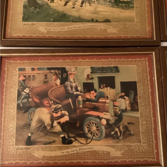 Vtg  The Gay Nineties Set of 4 Picture Frames - Picture 4 of 14